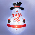 Xmas Гірлянда Штора Фігурки 3D сніговика та сніжинки 3m*70cm 95L Білий W