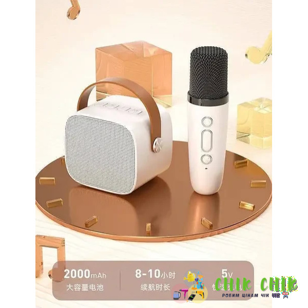 Світлодіодна бездротова колонка КАРАОКЕ 1 мікрофон K12-1 SPEAKER