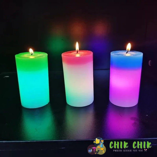 Свічка з воску з підсвіткою Magic Candle 7 color