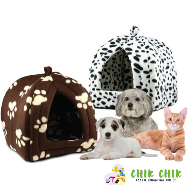 М'який будиночок для собак і кішок Pet Hut White 35 см х 40 см ВЕЛИКИЙ