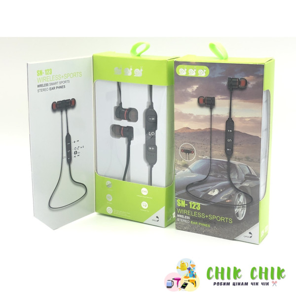 Навушники вакуумні SN123 Bluetooth SPORT
