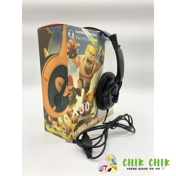 Навушники ігрові CLASH OF CLANS X30 дротові з мікрофоном