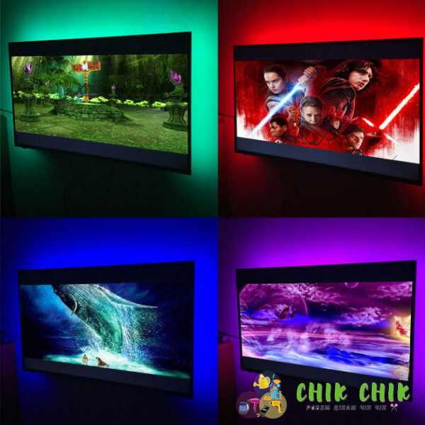 Світлодіодна стрічка 5050 rgb 2 м для фонової підсвітки телевізора