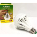 Аварійна акумуляторна лампочка Almina DL-2025 LED 15 Вт