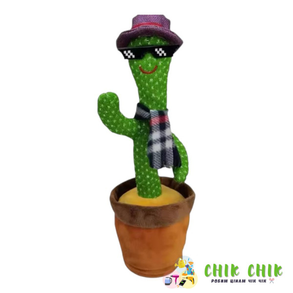 Музична іграшка Dancing Cactus, що танцює кактус у капелюсі