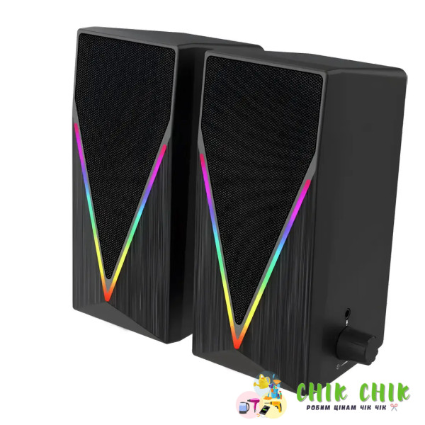 Музичні колонки для комп'ютера 2.0 Е1062 RGB