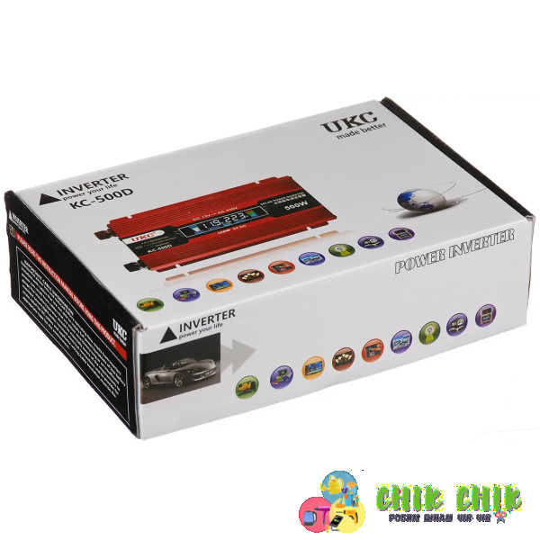 Перетворювач AC/DC 500Bт 12 В LCD UKC KC-500D