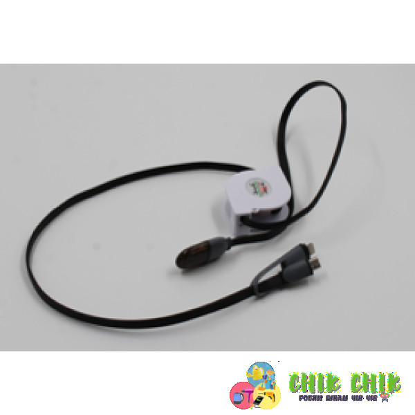 Шнур для мобільного pull push 2in1 (Кабель «равлик».)