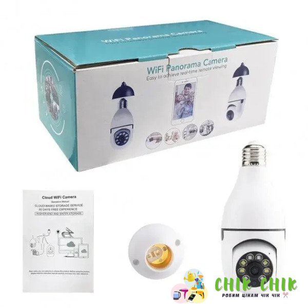 Камера CAMERA SMART IP Лампочка Q 16S-1 / y388 2MP Кругла