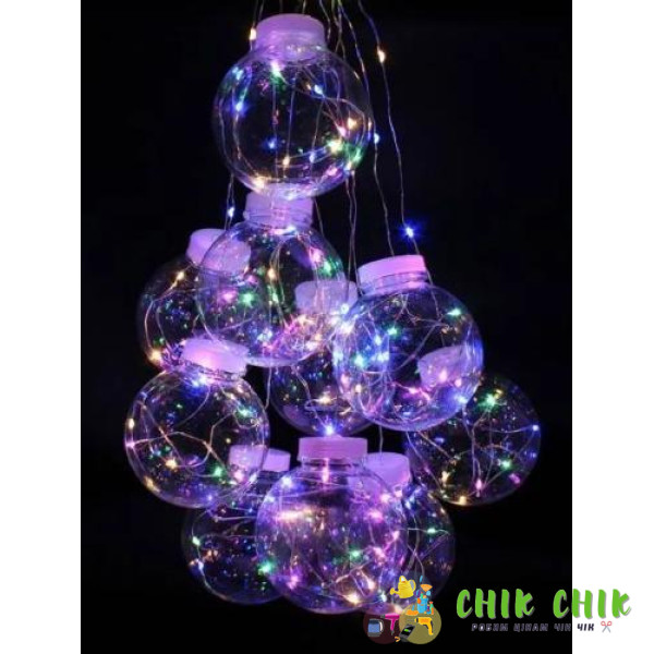 Xmas гірлянда мікс 4 різновиди 200L M-1 Copper curtain ball lamp Мультиколірна 3M*1.5M