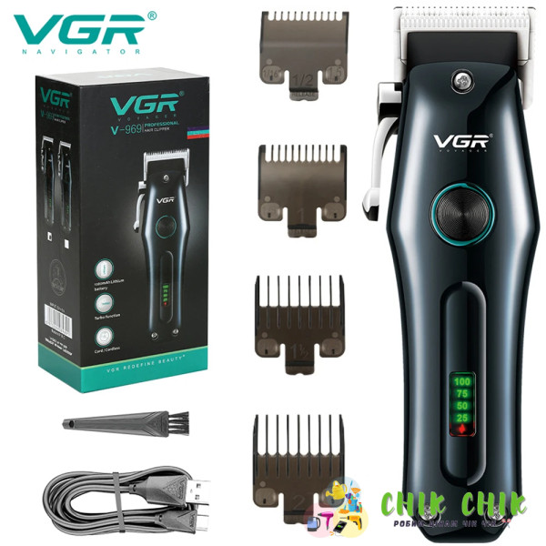 Акумуляторна машинка для стриження волосся VGR V-969