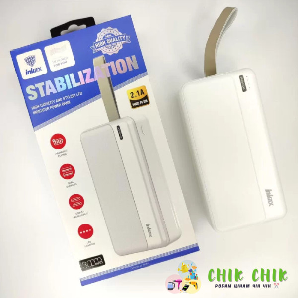Зовнішній акумулятор Power Bank INKAX PB-03A 30000 mAh