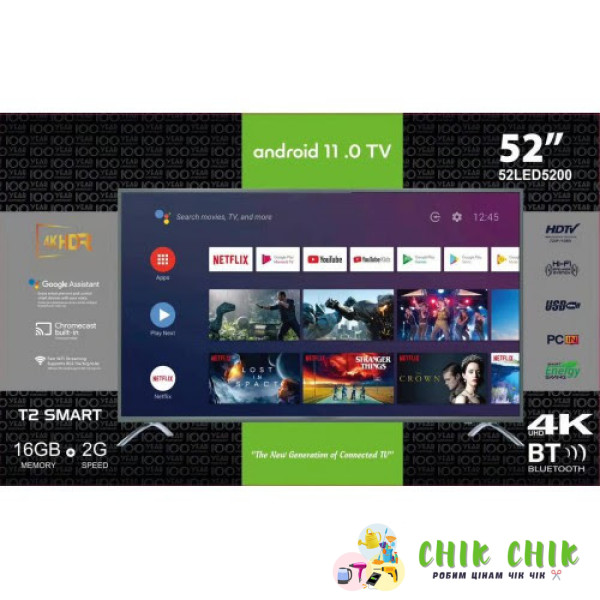 Телевізор Smart LED TV-4k ultra HD 52 дюйми