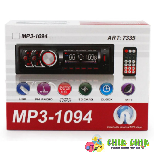 Автомагнітола MP3 1094 BT знімна панель ISO cable