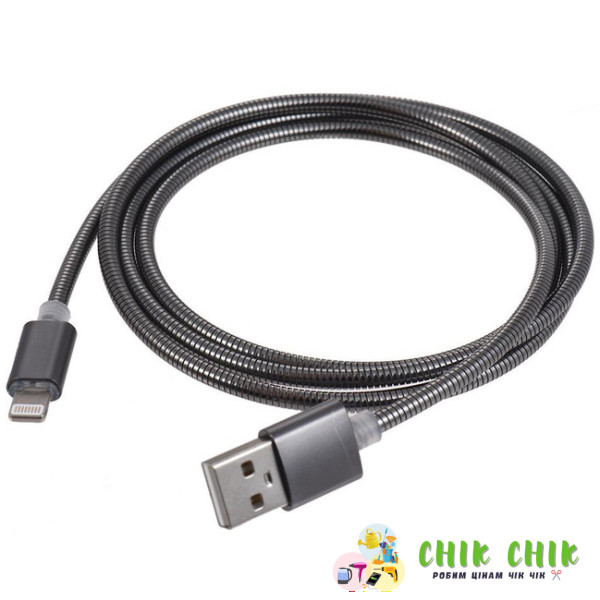 Кабель у металевому обплетенні USB-Lightning 1 м