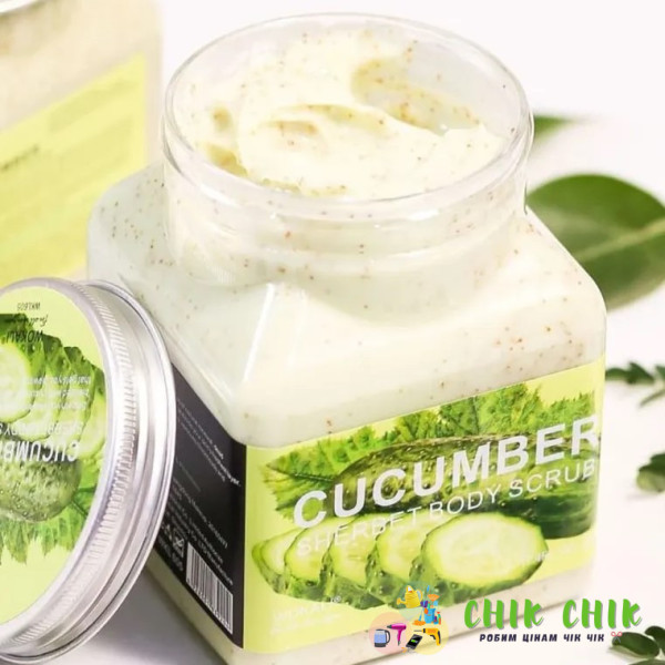 Скраб для тіла Wokali Cucumber з екстрактом огірка 350 мл