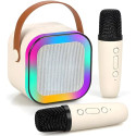 Світлодіодна бездротова колонка КАРАОКЕ 2 мікрофони K12-2 SPEAKER