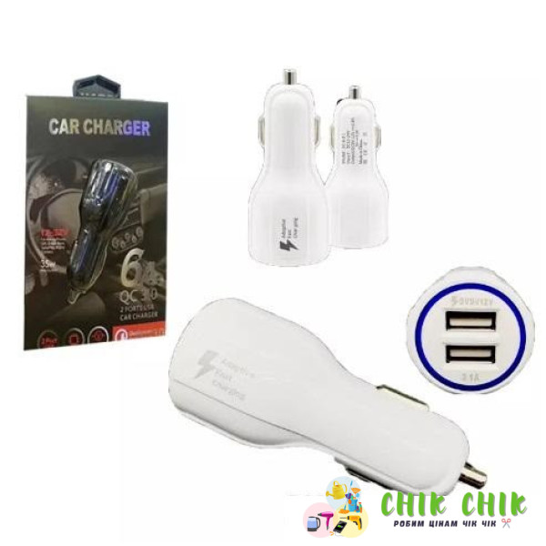 Адаптер Car USB 2 usb QC3.0 SY 681