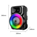 Портативна акустична система з мікрофоном і RGB-підсвіткою SPS 8147