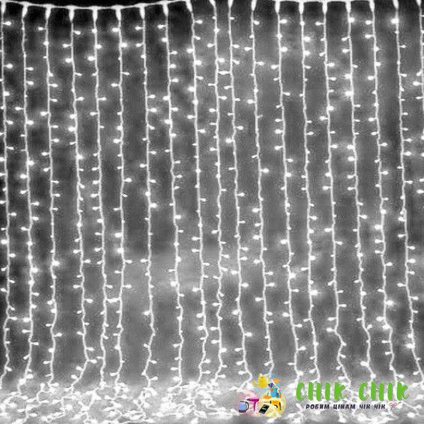 Xmas гірлянда LED (Водоспад 3M*1.5M) 240-W-2 Білий