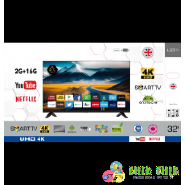 Телевізор Smart LED TV-4k, 2/16, 32 дюйми