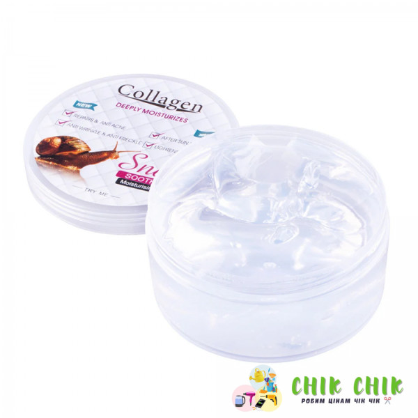Гель для обличчя та тіла Collagen Snail 300 мл
