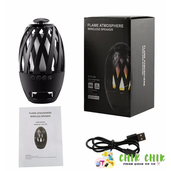 Портативна колонка Flame Atmosphere Wireless Speaker BTS-596