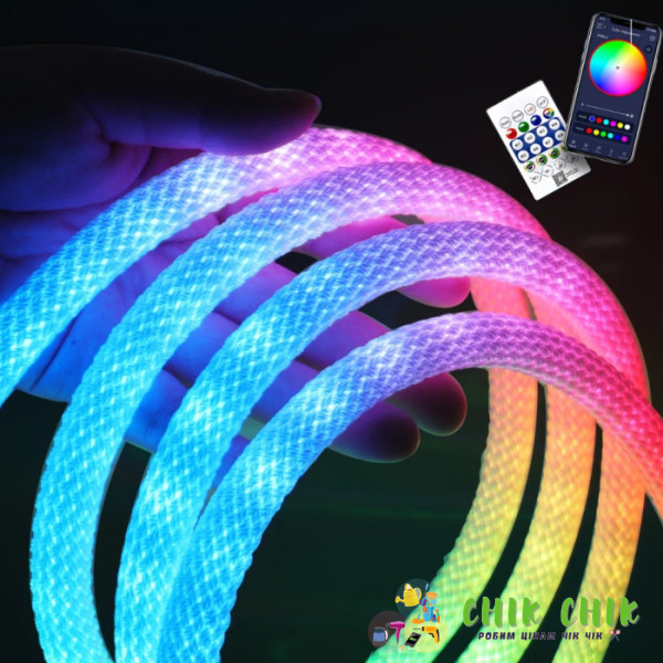 Чешуйчастий гнучкий LED Neon RGB неонова стрічка шланг 5 м від USB