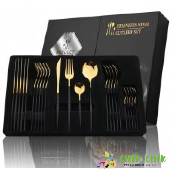 Столове приладдя неіржавка сталь, 24 шт. knife and fork AND 5326