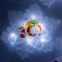 Xmas Гірлянда Штора Фігурки 3D сніговика та сніжинки 3m*70cm 95L Білий W