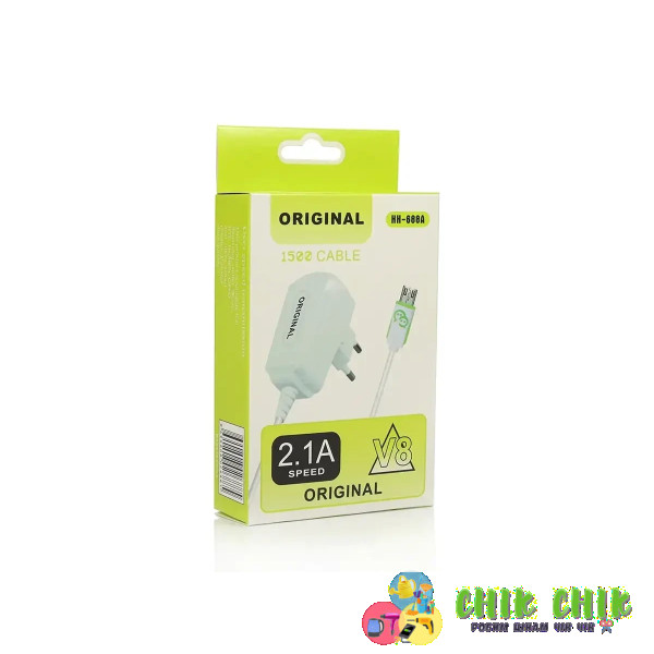 Зарядний пристрій 220 В 2,1 А з кабелем USB — micro USB 1,5 м Original HH-688A