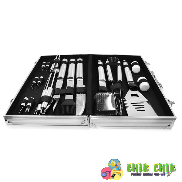 Набір для мангала 43х24х8 см BBQ Tools Set AL-18
