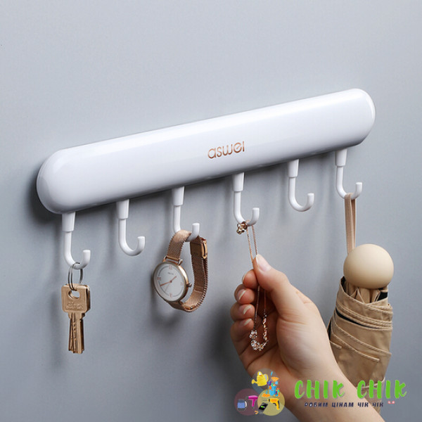 Настінна клейка вішалка з гачками Towel hook LY-839