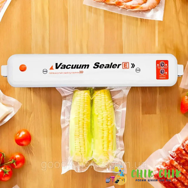 Кухонний вакуумний пакувальник харчових продуктів Vacuum Sealer Білий