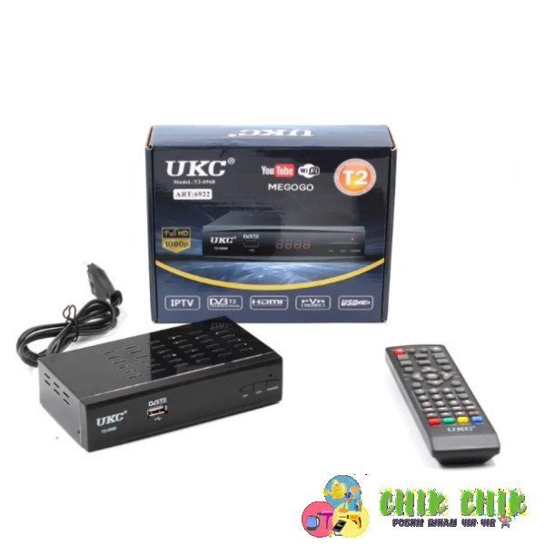 Тюнер DVB-T2 0968 METAL з підтримкою wifi адаптера з екраном