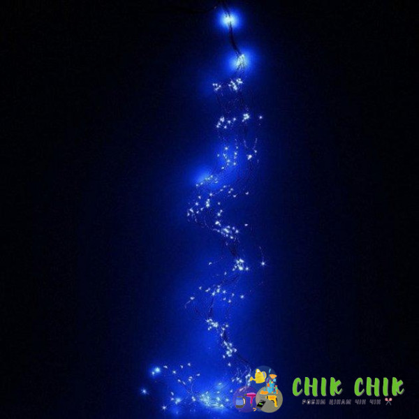 Xmas гірлянда 300L (Copper) на мідному дроті (Крапля роси) Кінський хвіст 17 LINE B Синій 3M
