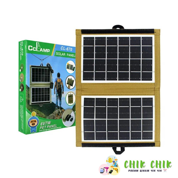 Сонячна панель 7,2 Вт, CCLAMP CL-670 Solar energy AND HA-62