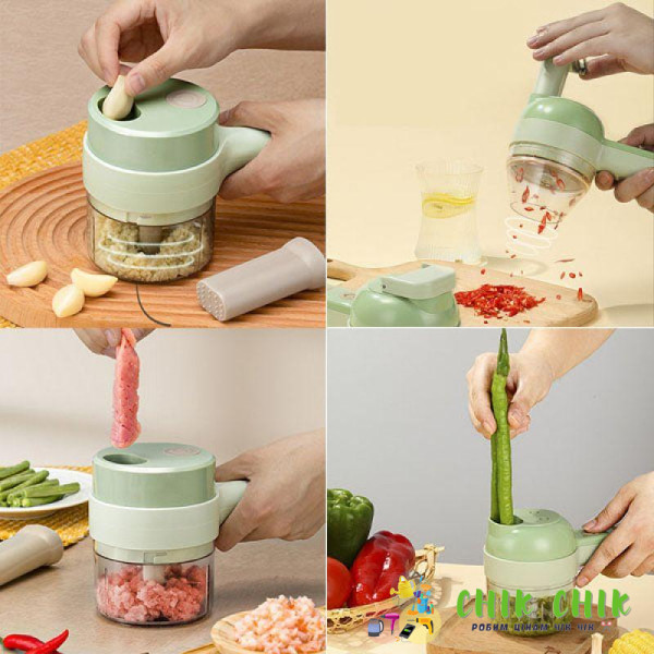 Ручний електричний подрібнювач 4 в 1 FOOD CHOPPER Розпродаж