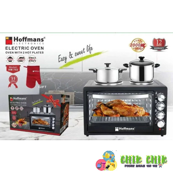Електропіч 2в1 Hoffmans HM-753 55L 2000W