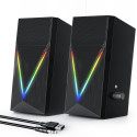Музичні колонки для комп'ютера 2.0 Е1062 RGB