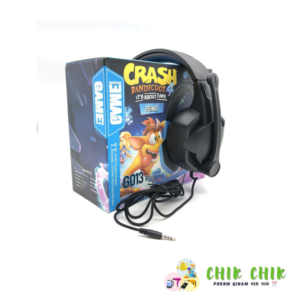 Навушники ігрові CRASH Pro GM013 дротові з мікрофоном
