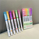 Набір із 6 спец маркерів Kawaii Flowers Line Shaped Highlighter Pens двосторонні