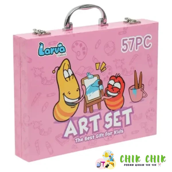 Кольорові олівці для малювання (Рожевий) Art Set, 57pc