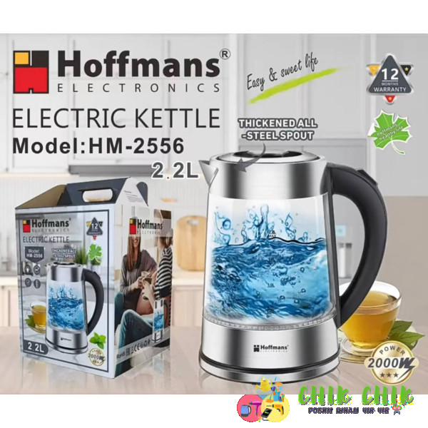 Електрочайник Hoffmans скло 2.2L 2000W HM-2556