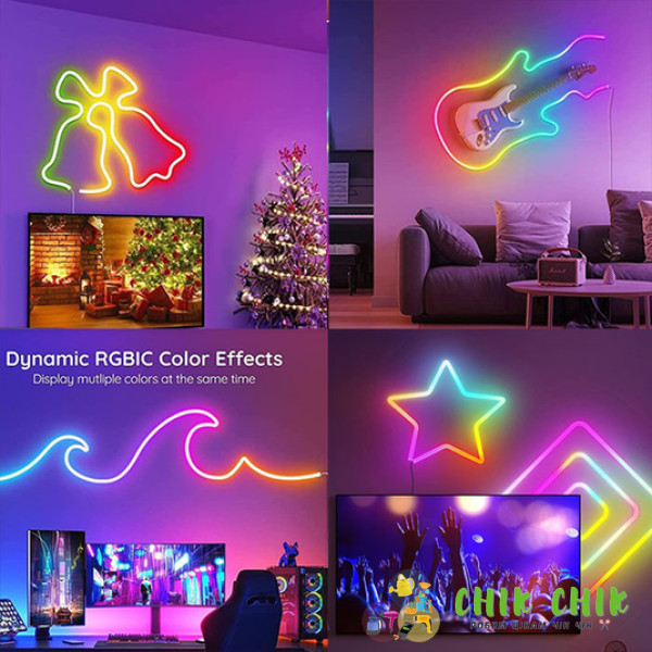 Світлодіодна неонова Usb Led Стрічка 5 м, пульт, Rgb APP AND 5250