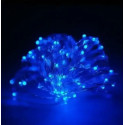 Xmas гірлянд 50 Led 5M на мідному дроті (Крапля роси) Blue працює від батарейок + USB
