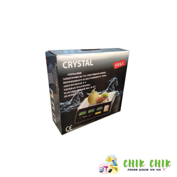 Ваги торговельні з лічильником ціни Crystal CT-500 до 50 кг