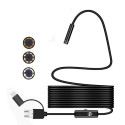 Ендоскоп Android and PC Endoscope, гнучка USB-камера 2 метри TYPE-C 3in1 AND120