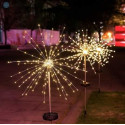 Вуличний садовий Феєрверк 150 газонний на сонячній батареї Fireworks floor AND HA-47