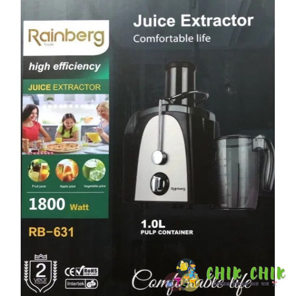 Соковижималка електрична відцентрова Rainberg RB-631 1800W